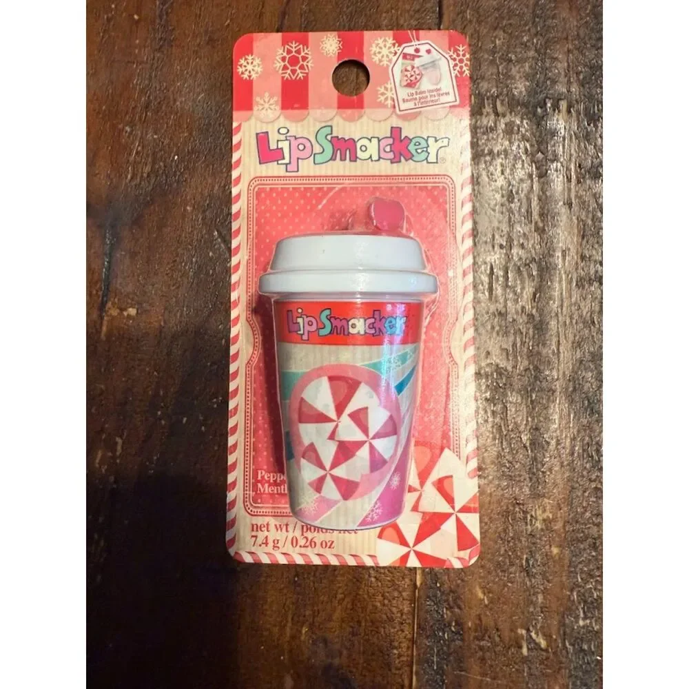 Lip Smacker Holiday Frappe Cup Lip Balm in Peppermint flavor.